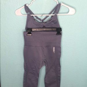 Gymshark Purple Sports bra and Capri legging set